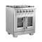 Forno Capriasca 30In. Freestanding French Door Gas Range FFSGS6460-30 - alternate 7